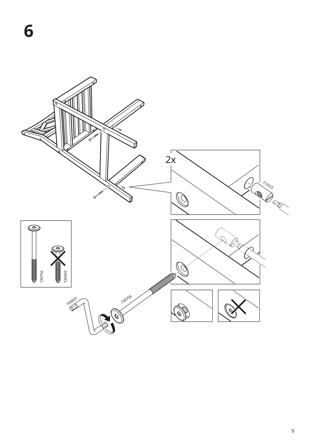 Assembly instructions for IKEA Bondholmen bar stool with backrest outdoor gray | Page 9 - IKEA BONDHOLMEN bar table and 4 bar stools 094.129.78