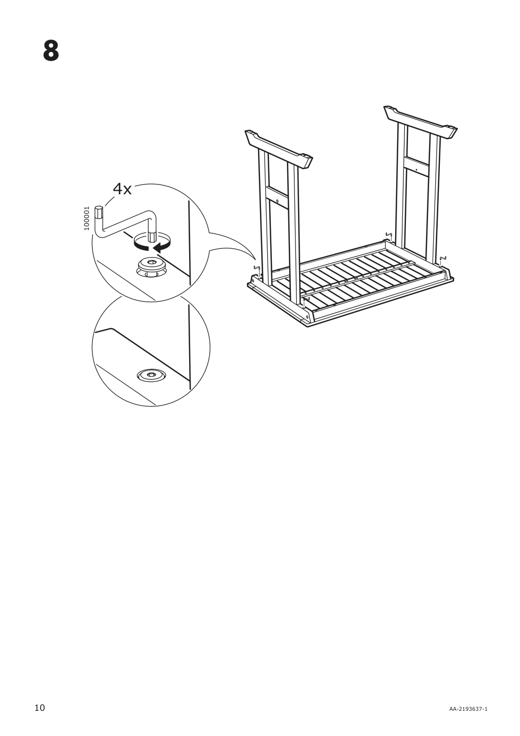 Assembly instructions for IKEA Bondholmen bar table outdoor gray | Page 10 - IKEA BONDHOLMEN bar table and 4 bar stools 094.129.78