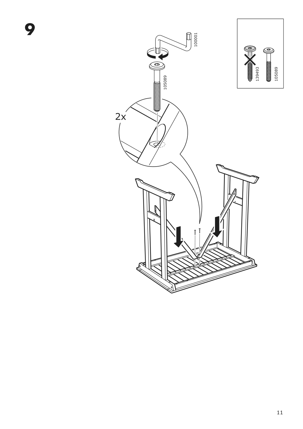 Assembly instructions for IKEA Bondholmen bar table outdoor gray | Page 11 - IKEA BONDHOLMEN bar table and 4 bar stools 994.130.11