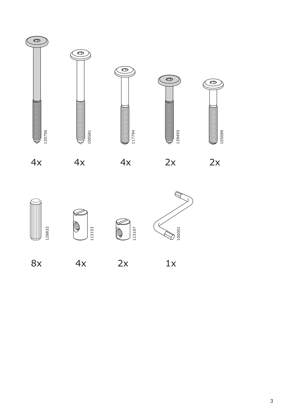 Assembly instructions for IKEA Bondholmen bar table outdoor gray | Page 3 - IKEA BONDHOLMEN bar table and 4 bar stools 194.130.05