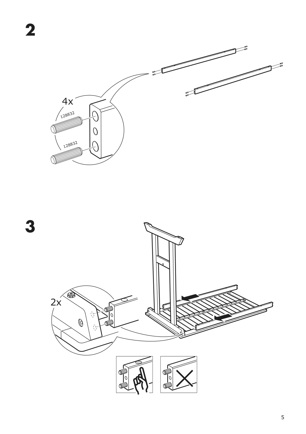 Assembly instructions for IKEA Bondholmen bar table outdoor gray | Page 5 - IKEA BONDHOLMEN bar table and 4 bar stools 994.130.11