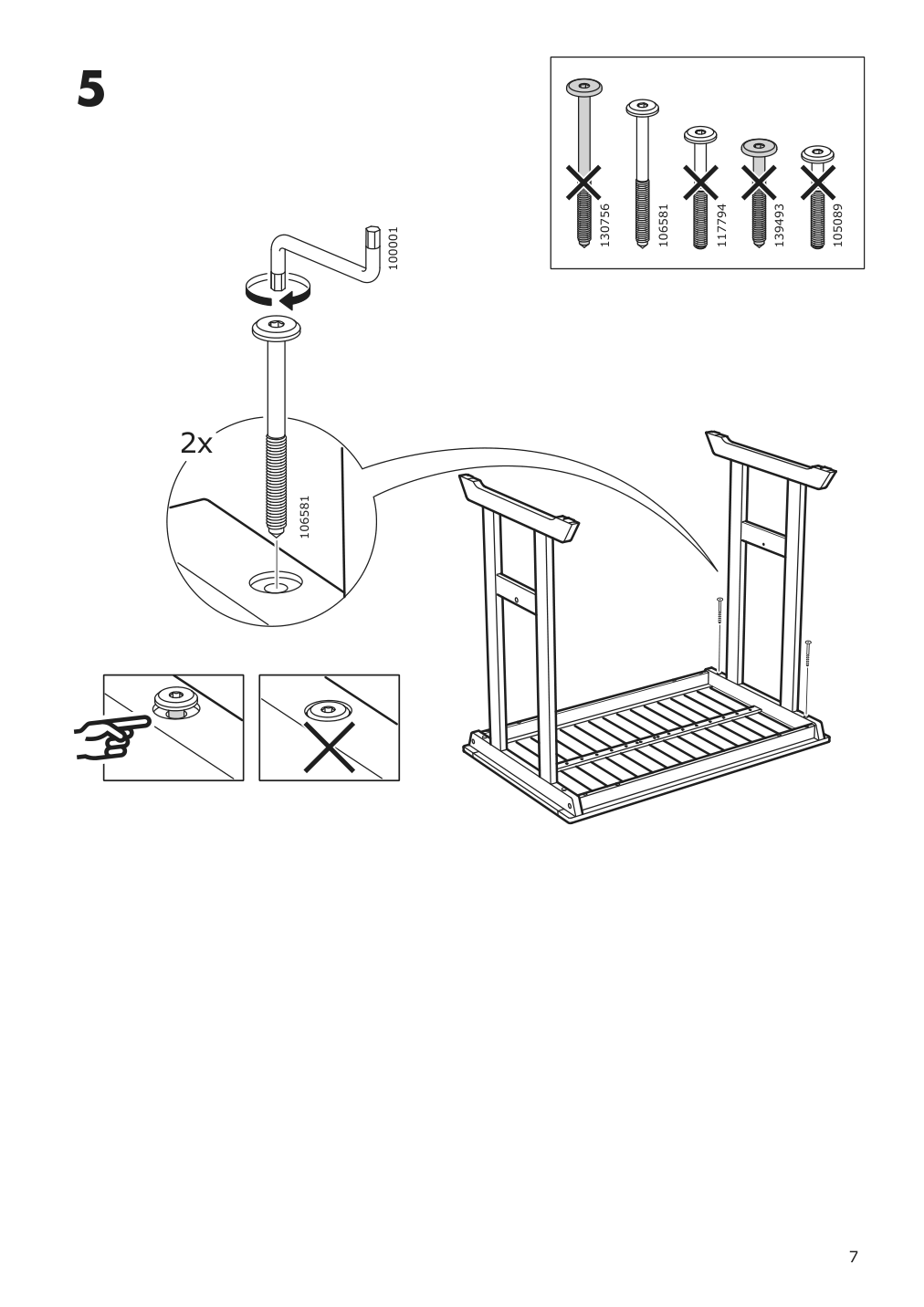 Assembly instructions for IKEA Bondholmen bar table outdoor gray | Page 7 - IKEA BONDHOLMEN bar table and 4 bar stools 094.129.78