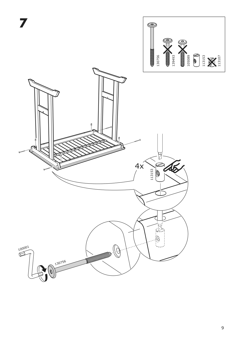 Assembly instructions for IKEA Bondholmen bar table outdoor gray | Page 9 - IKEA BONDHOLMEN bar table and 4 bar stools 094.129.78