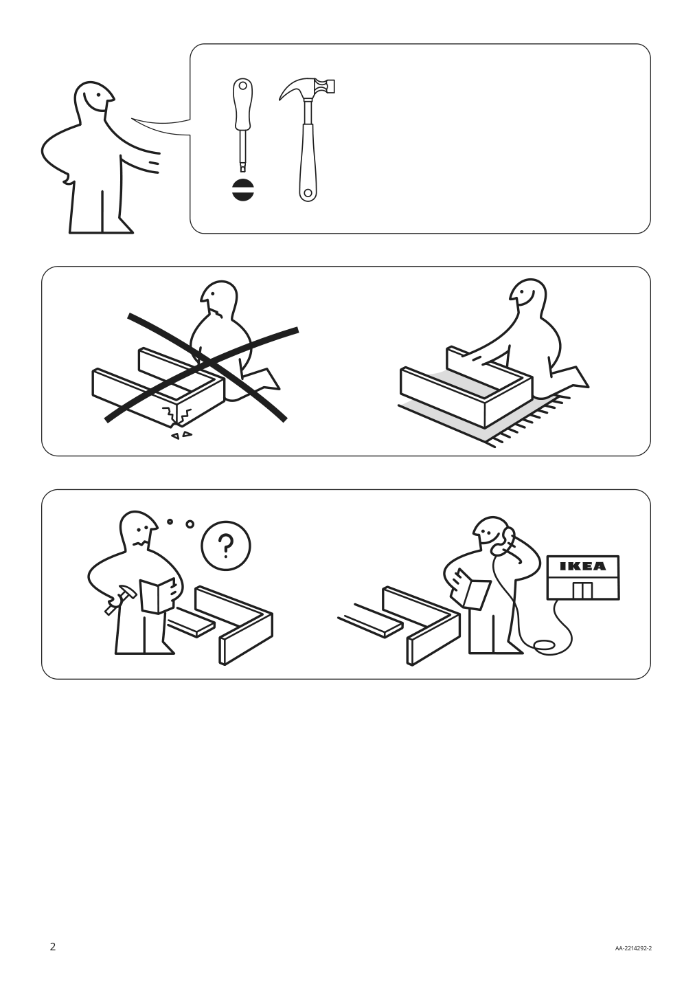 Assembly instructions for IKEA Bondholmen bench with backrest outdoor gray | Page 2 - IKEA BONDHOLMEN table, 3 armchairs + bench, outdoor 793.300.12