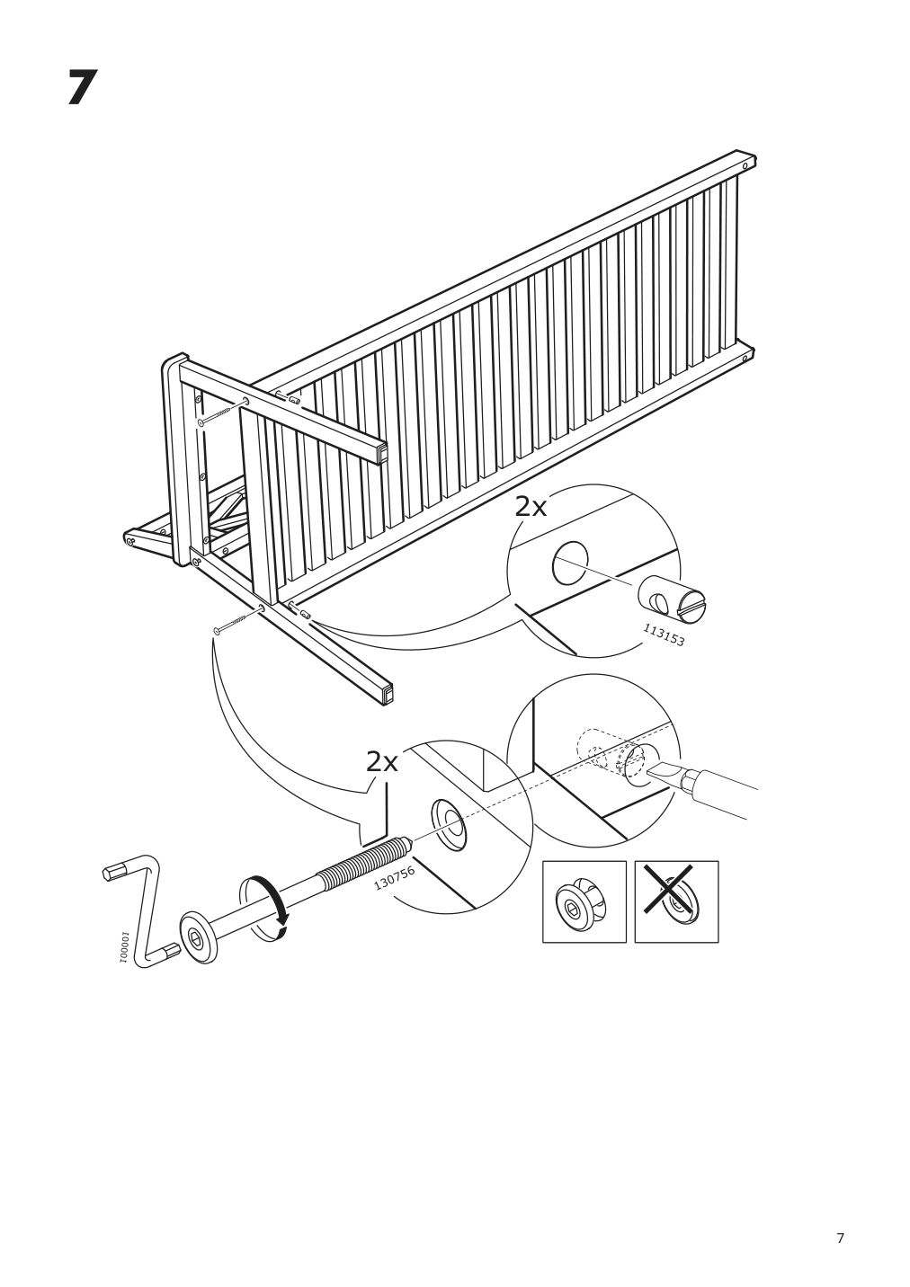 Assembly instructions for IKEA Bondholmen bench with backrest outdoor gray | Page 7 - IKEA BONDHOLMEN bench with backrest, outdoor 204.206.32