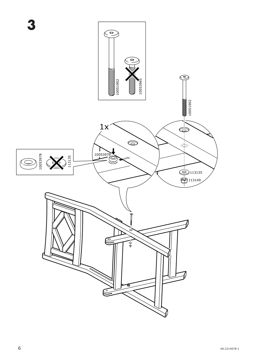 Assembly instructions for IKEA Bondholmen chair outdoor foldable gray | Page 6 - IKEA BONDHOLMEN chair, outdoor 004.735.27