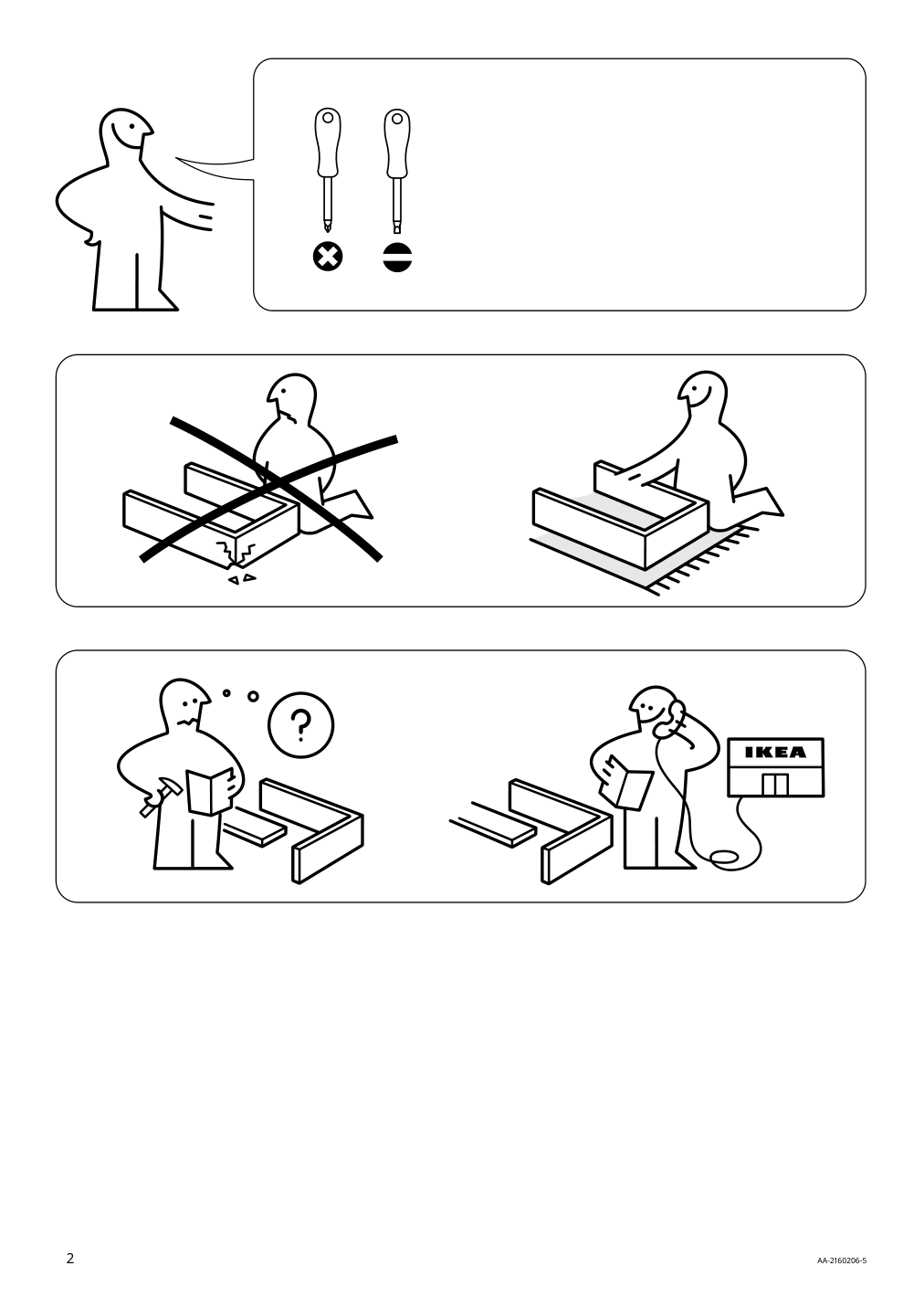 Assembly instructions for IKEA Bondholmen coffee table outdoor gray | Page 2 - IKEA BONDHOLMEN 4-seat conversation set, outdoor 693.208.29