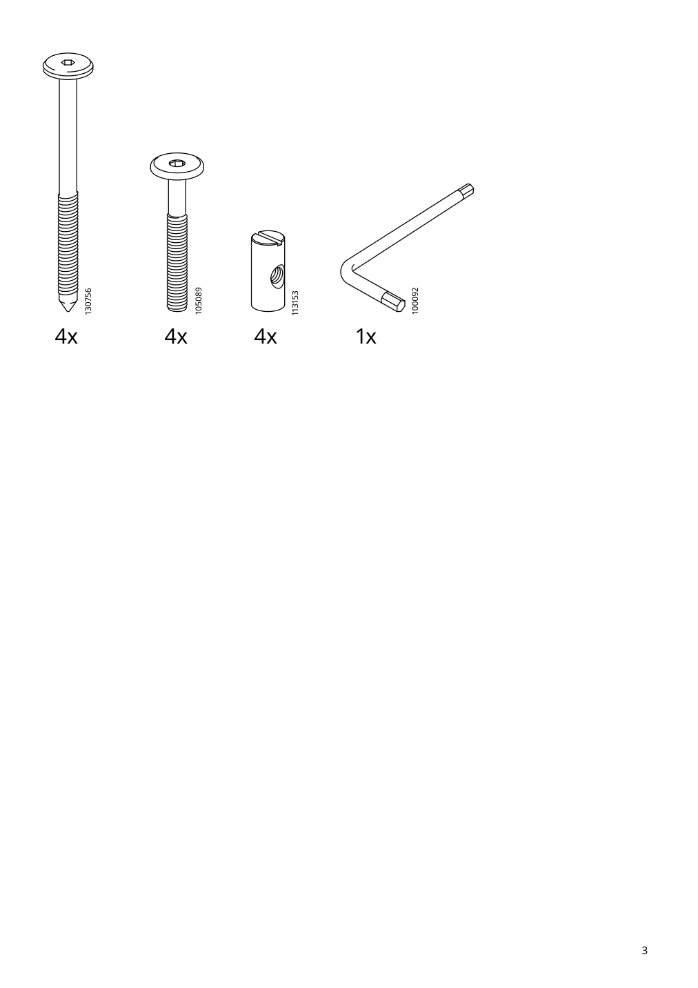 Assembly instructions for IKEA Bondholmen coffee table outdoor gray | Page 3 - IKEA BONDHOLMEN 4-seat conversation set, outdoor 693.237.62