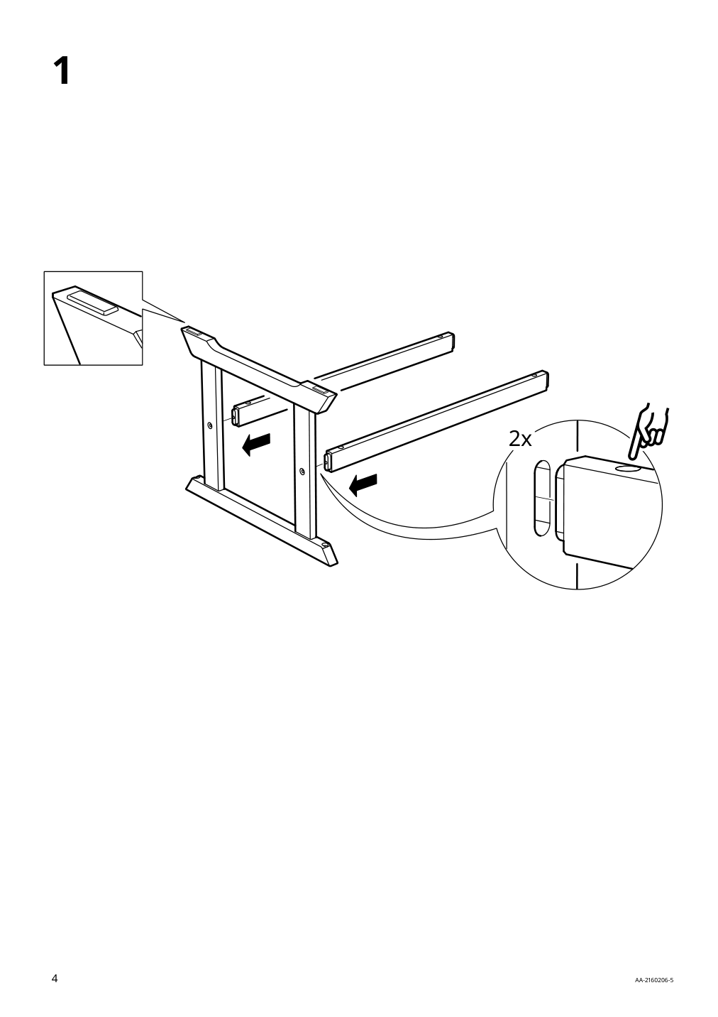 Assembly instructions for IKEA Bondholmen coffee table outdoor gray | Page 4 - IKEA BONDHOLMEN 4-seat conversation set, outdoor 693.237.62