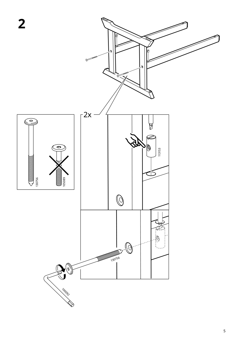 Assembly instructions for IKEA Bondholmen coffee table outdoor gray | Page 5 - IKEA BONDHOLMEN 4-seat conversation set, outdoor 693.208.29