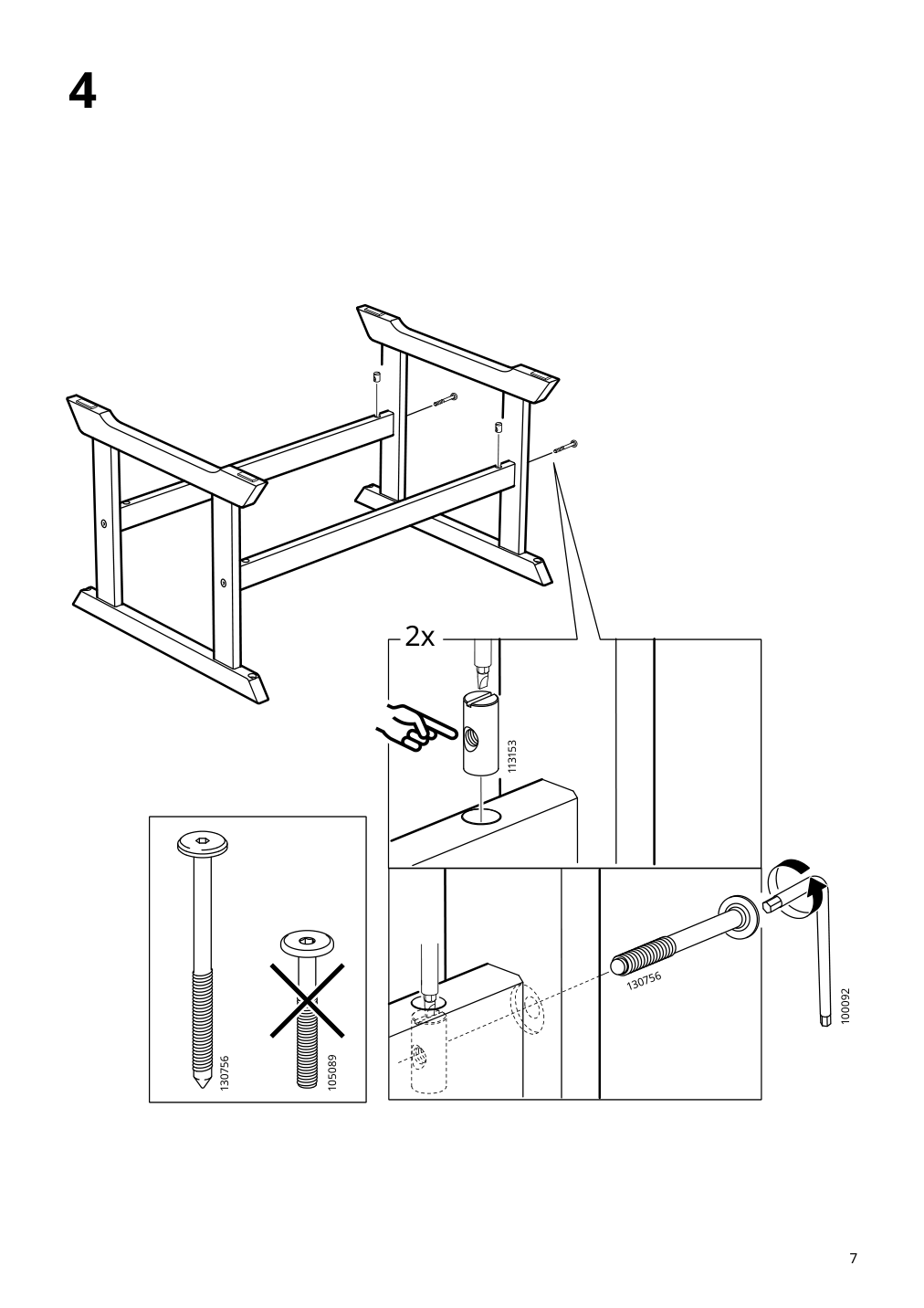 Assembly instructions for IKEA Bondholmen coffee table outdoor gray | Page 7 - IKEA BONDHOLMEN 4-seat conversation set, outdoor 693.208.29