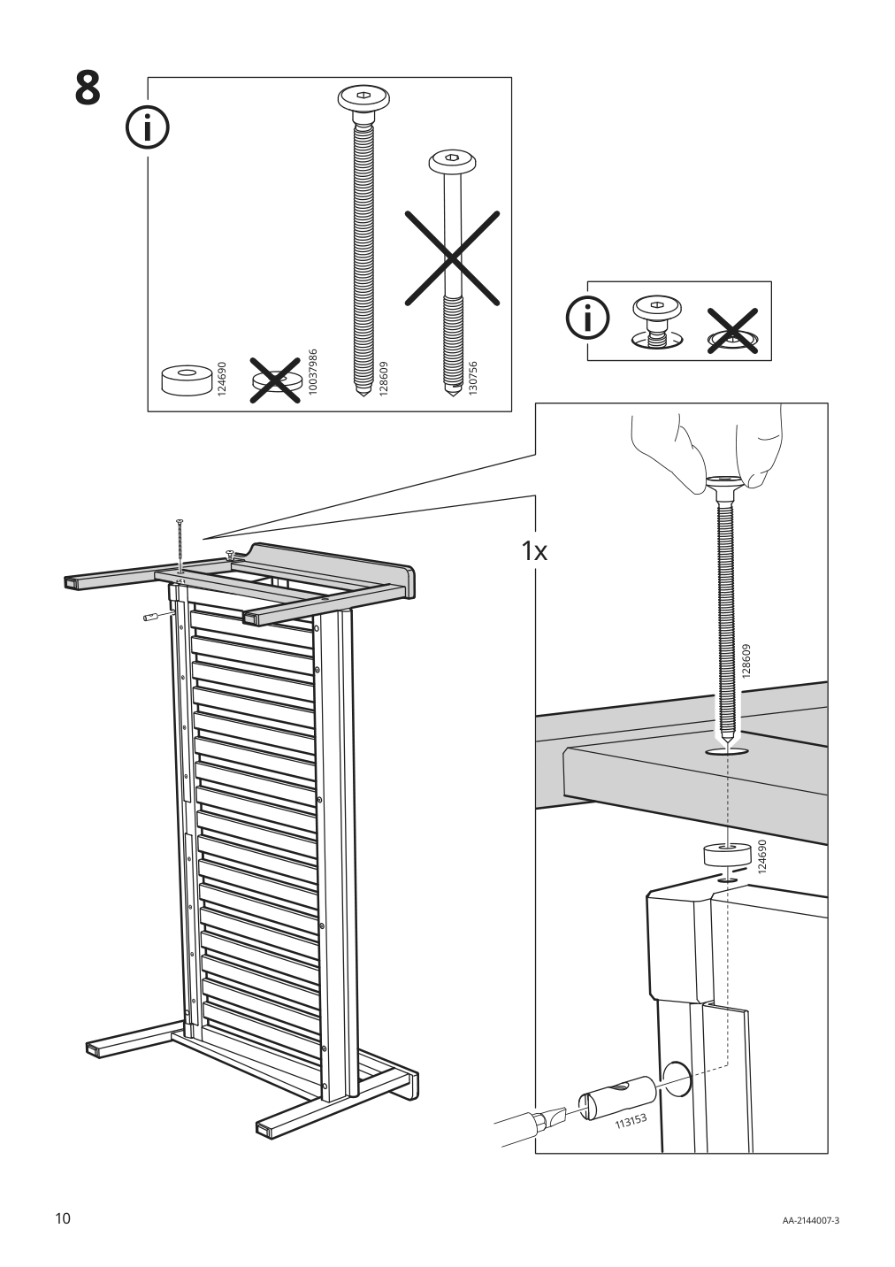 Assembly instructions for IKEA Bondholmen loveseat outdoor gray | Page 10 - IKEA BONDHOLMEN loveseat, outdoor 704.206.63