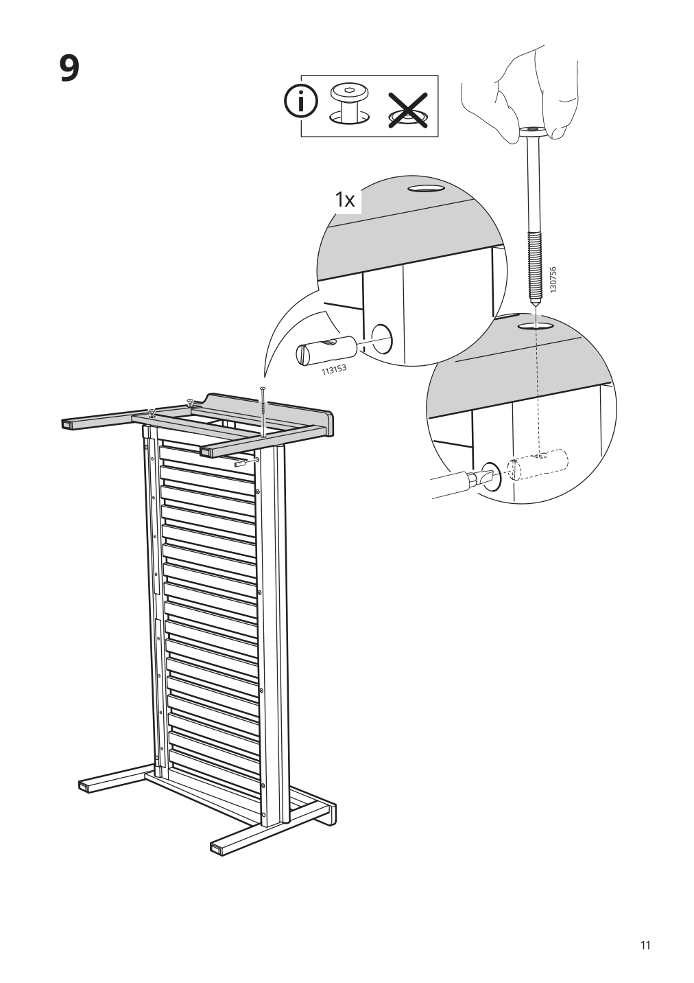 Assembly instructions for IKEA Bondholmen loveseat outdoor gray | Page 11 - IKEA BONDHOLMEN loveseat, outdoor 593.237.34