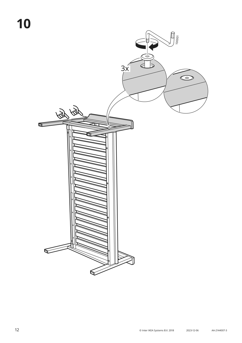 Assembly instructions for IKEA Bondholmen loveseat outdoor gray | Page 12 - IKEA BONDHOLMEN loveseat, outdoor 593.237.34