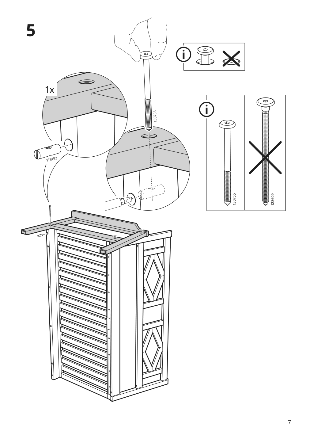 Assembly instructions for IKEA Bondholmen loveseat outdoor gray | Page 7 - IKEA BONDHOLMEN 4-seat conversation set, outdoor 693.237.62