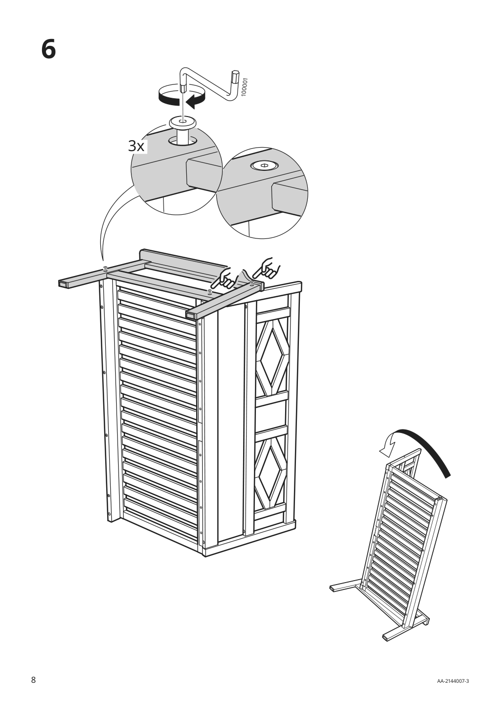 Assembly instructions for IKEA Bondholmen loveseat outdoor gray | Page 8 - IKEA BONDHOLMEN loveseat, outdoor 593.237.34