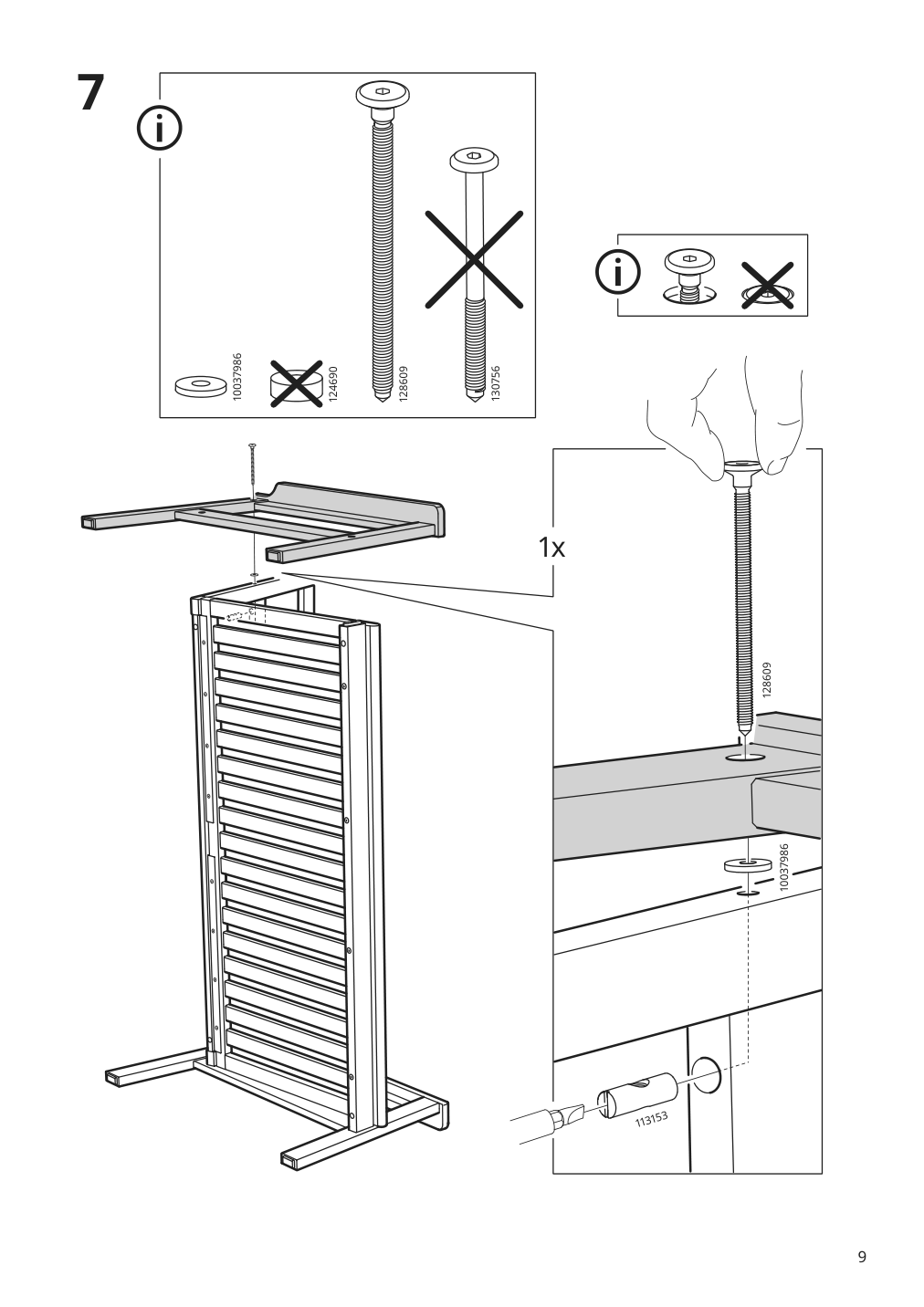 Assembly instructions for IKEA Bondholmen loveseat outdoor gray | Page 9 - IKEA BONDHOLMEN loveseat, outdoor 704.206.63