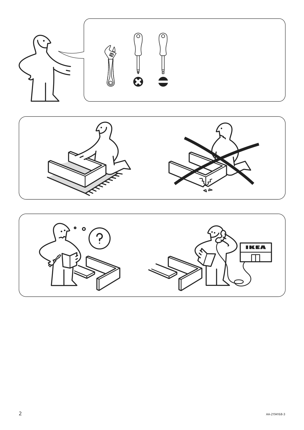 Assembly instructions for IKEA Bondholmen reclining chair outdoor gray | Page 2 - IKEA BONDHOLMEN table + 6 reclining chairs, outdoor 594.129.09