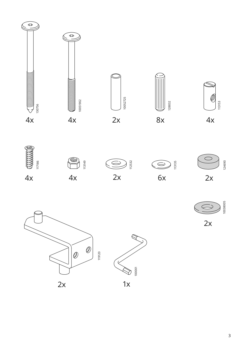 Assembly instructions for IKEA Bondholmen reclining chair outdoor gray | Page 3 - IKEA BONDHOLMEN table + 6 reclining chairs, outdoor 594.130.65