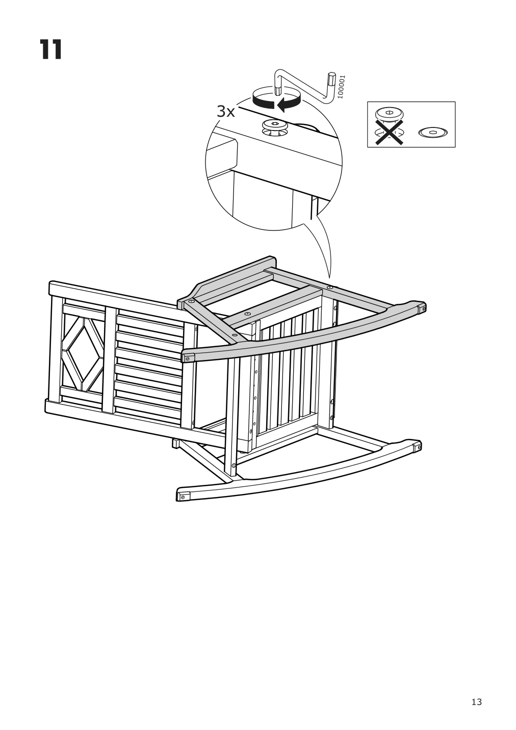 Assembly instructions for IKEA Bondholmen rocking chair outdoor gray | Page 13 - IKEA BONDHOLMEN rocking chair, outdoor 504.790.65