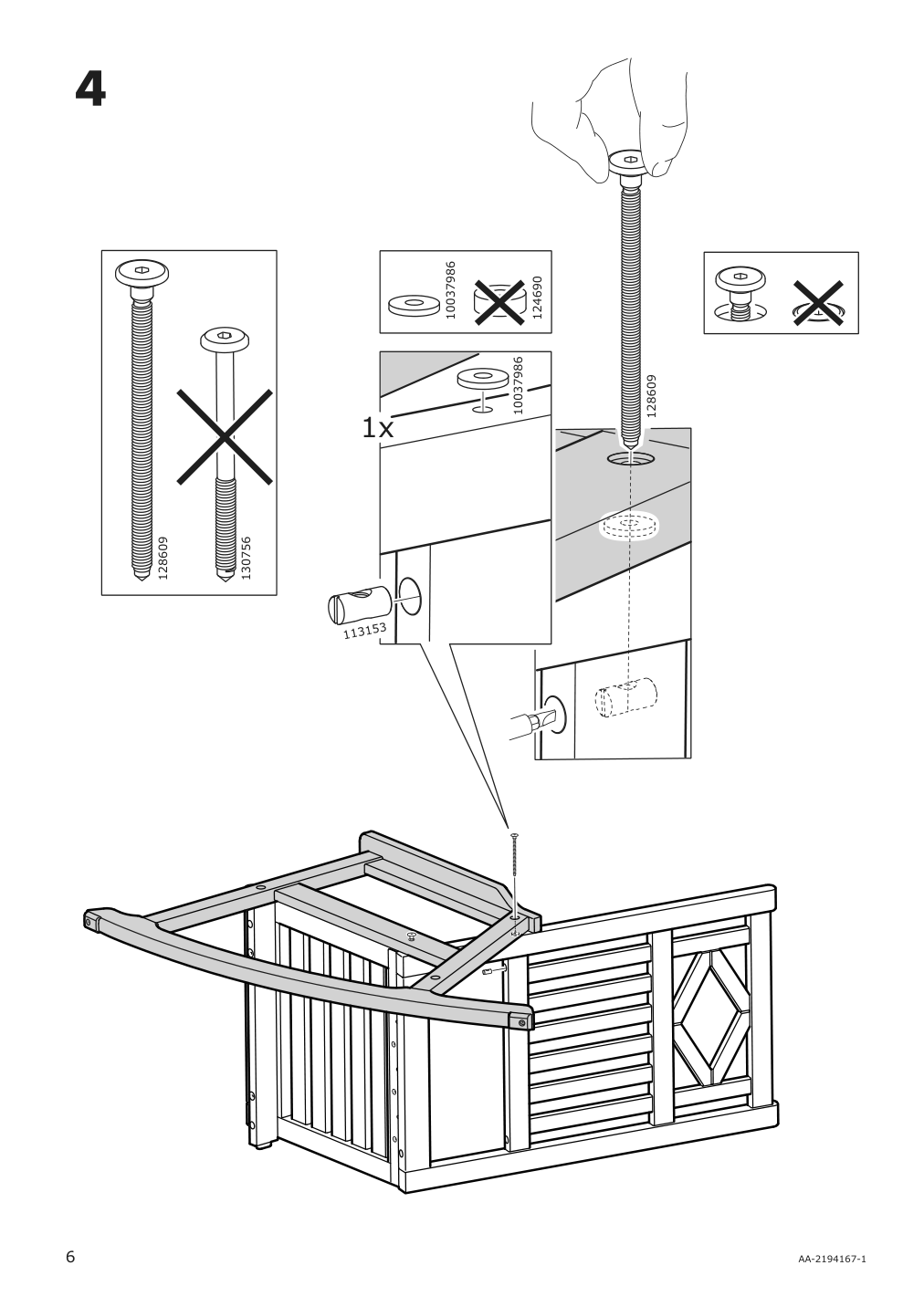 Assembly instructions for IKEA Bondholmen rocking chair outdoor gray | Page 6 - IKEA BONDHOLMEN rocking chair, outdoor 504.790.65