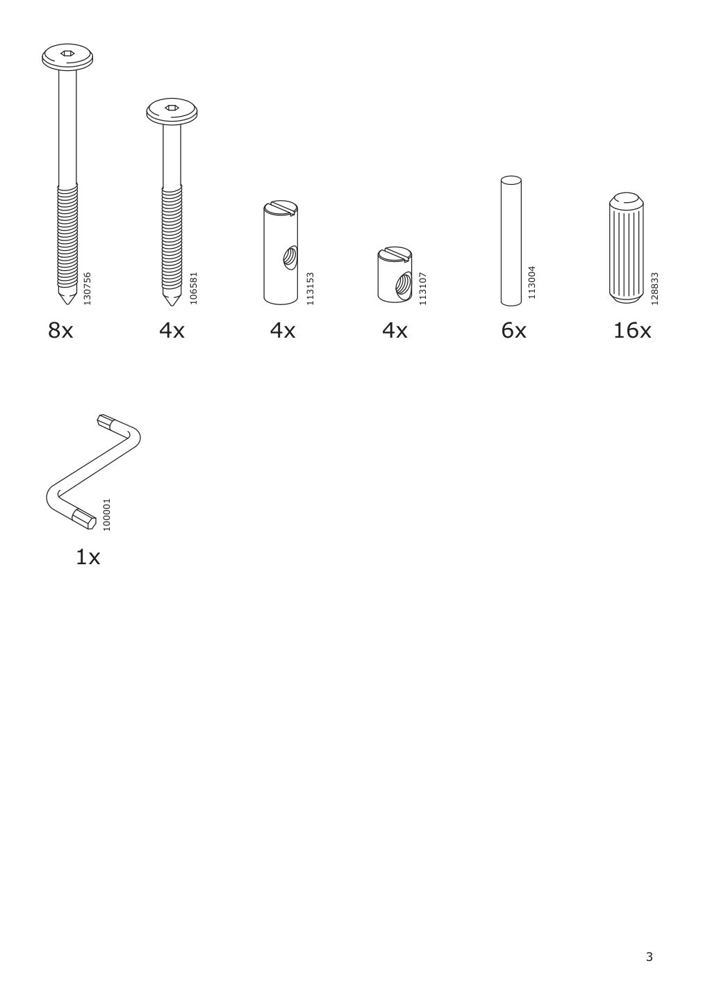 Assembly instructions for IKEA Bondholmen table outdoor brown | Page 3 - IKEA BONDHOLMEN table + 4 reclining chairs, outdoor 095.498.96