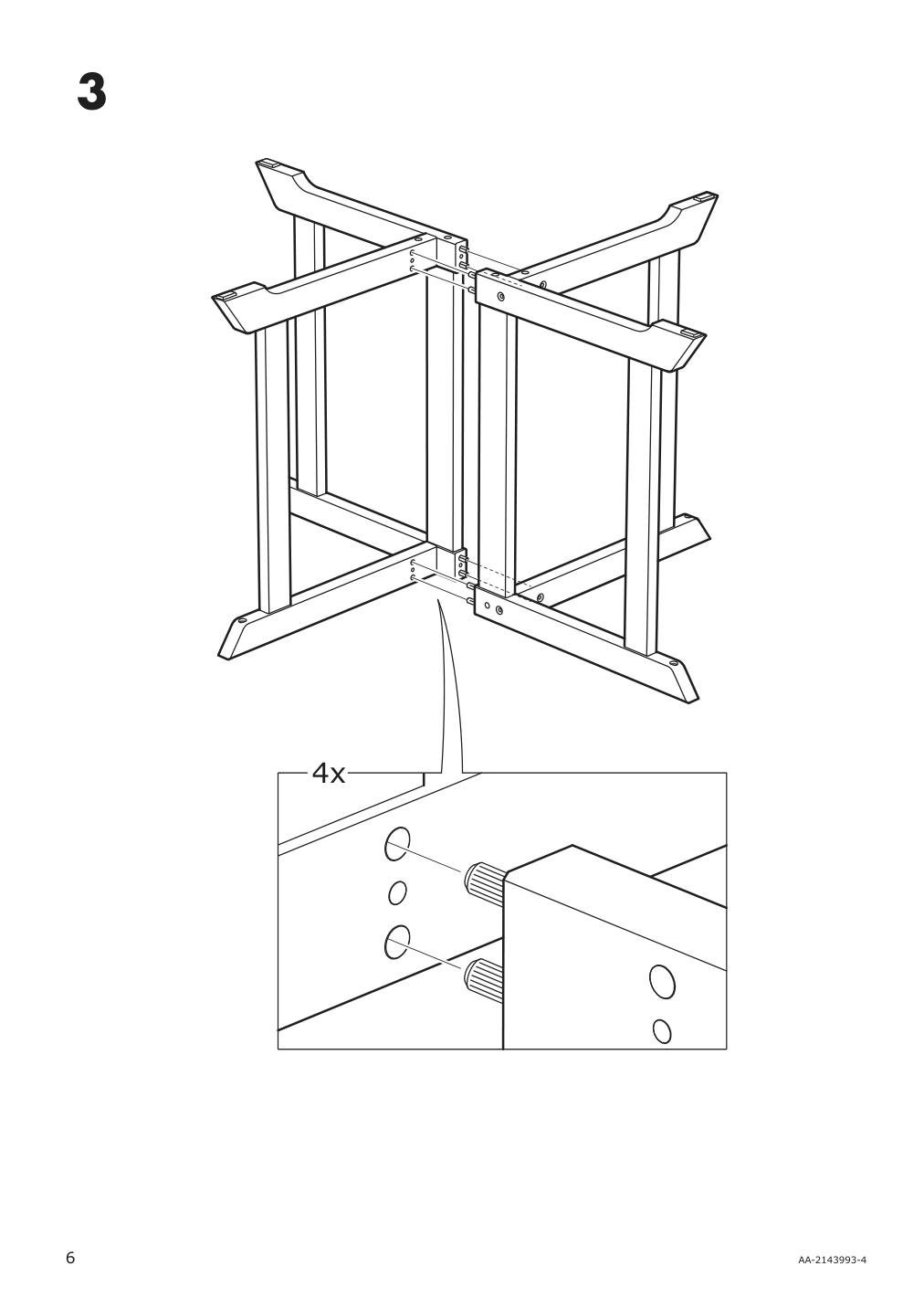 Assembly instructions for IKEA Bondholmen table outdoor brown | Page 6 - IKEA BONDHOLMEN table + 4 reclining chairs, outdoor 095.498.96