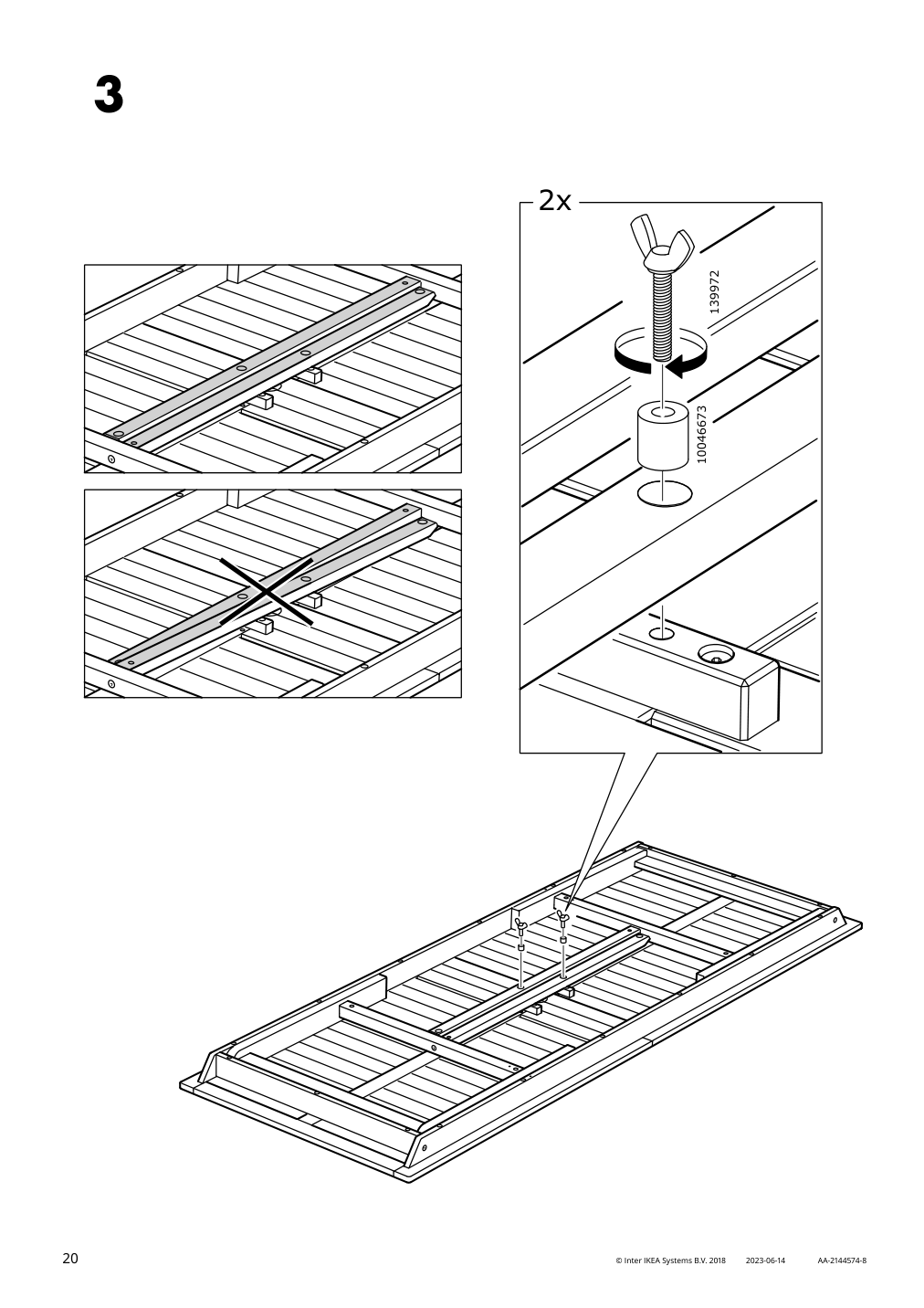 Assembly instructions for IKEA Bondholmen table outdoor gray | Page 20 - IKEA BONDHOLMEN table+6 armchairs, outdoor 593.286.37