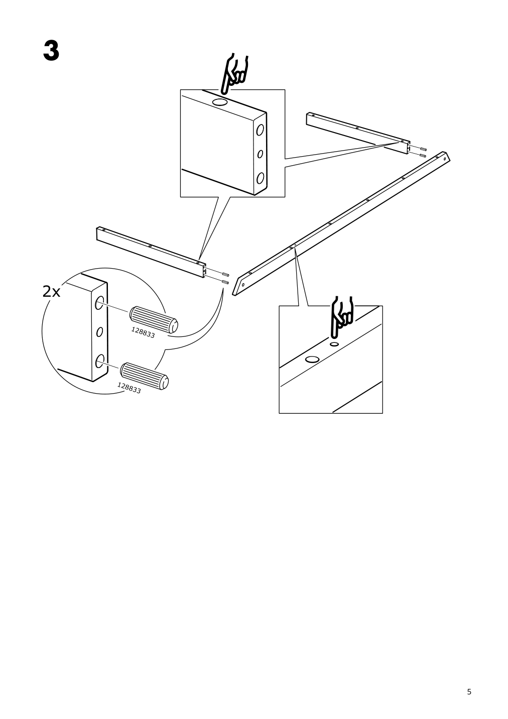 Assembly instructions for IKEA Bondholmen table outdoor gray | Page 5 - IKEA BONDHOLMEN table+6 armchairs, outdoor 193.285.59