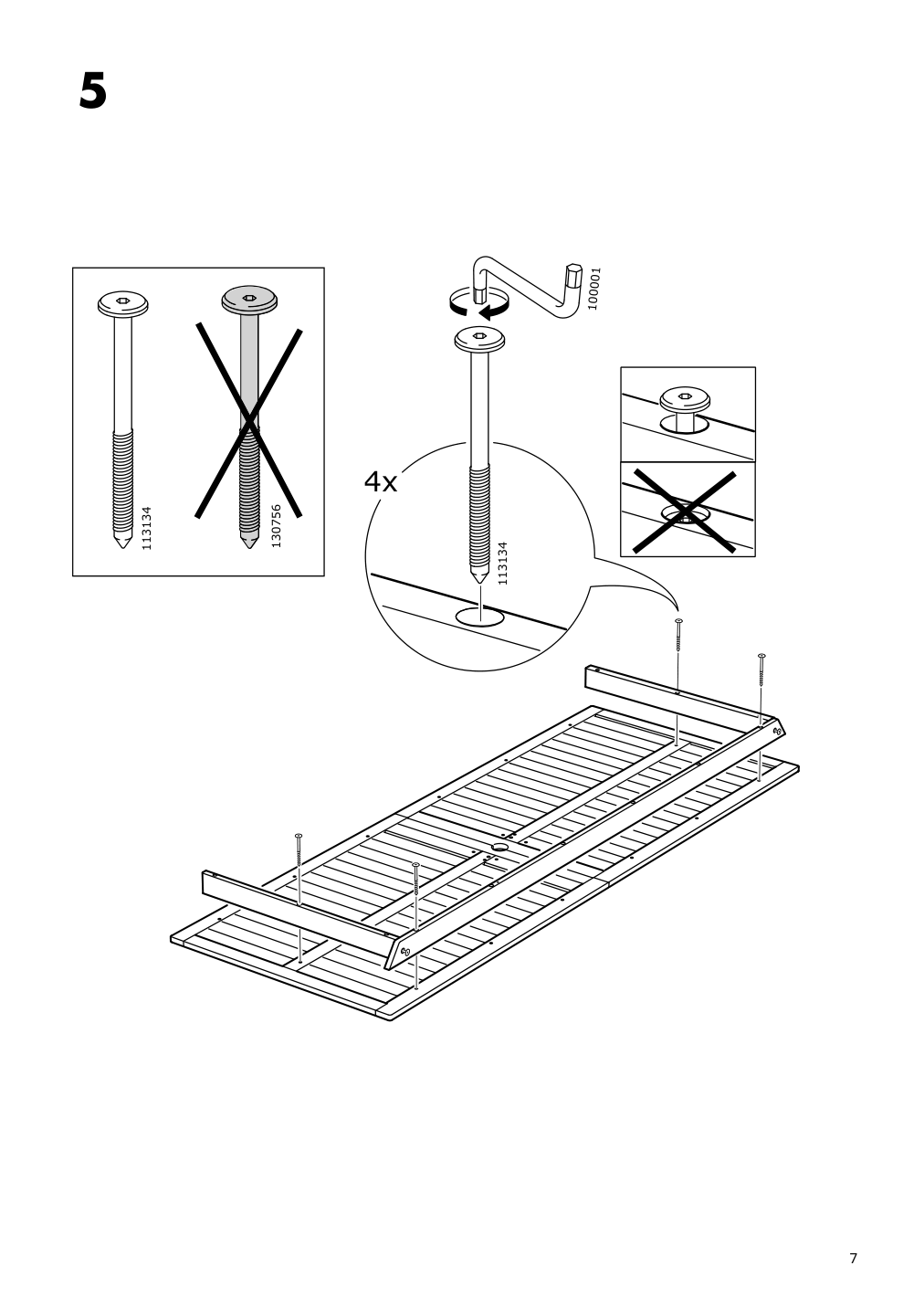 Assembly instructions for IKEA Bondholmen table outdoor gray | Page 7 - IKEA BONDHOLMEN table, 3 armchairs + bench, outdoor 193.288.04