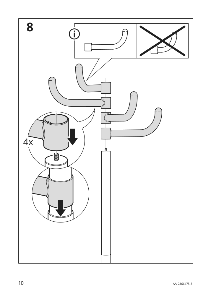 Assembly instructions for IKEA Bondskaeret hat and coat stand black | Page 10 - IKEA BONDSKÄRET hat and coat stand 705.590.23