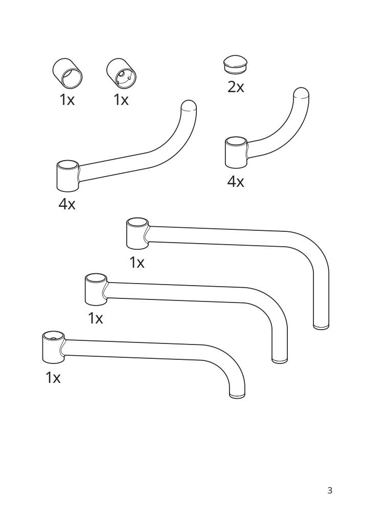 Assembly instructions for IKEA Bondskaeret hat and coat stand black | Page 3 - IKEA BONDSKÄRET hat and coat stand 705.590.23