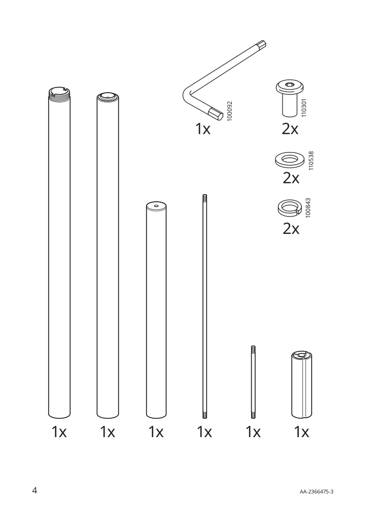 Assembly instructions for IKEA Bondskaeret hat and coat stand black | Page 4 - IKEA BONDSKÄRET hat and coat stand 705.590.23