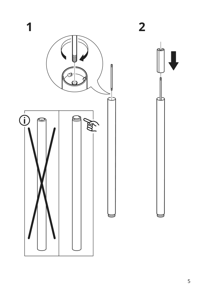 Assembly instructions for IKEA Bondskaeret hat and coat stand black | Page 5 - IKEA BONDSKÄRET hat and coat stand 705.590.23