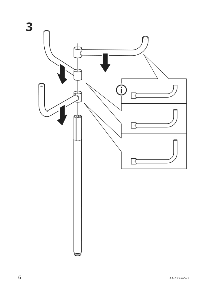 Assembly instructions for IKEA Bondskaeret hat and coat stand black | Page 6 - IKEA BONDSKÄRET hat and coat stand 705.590.23