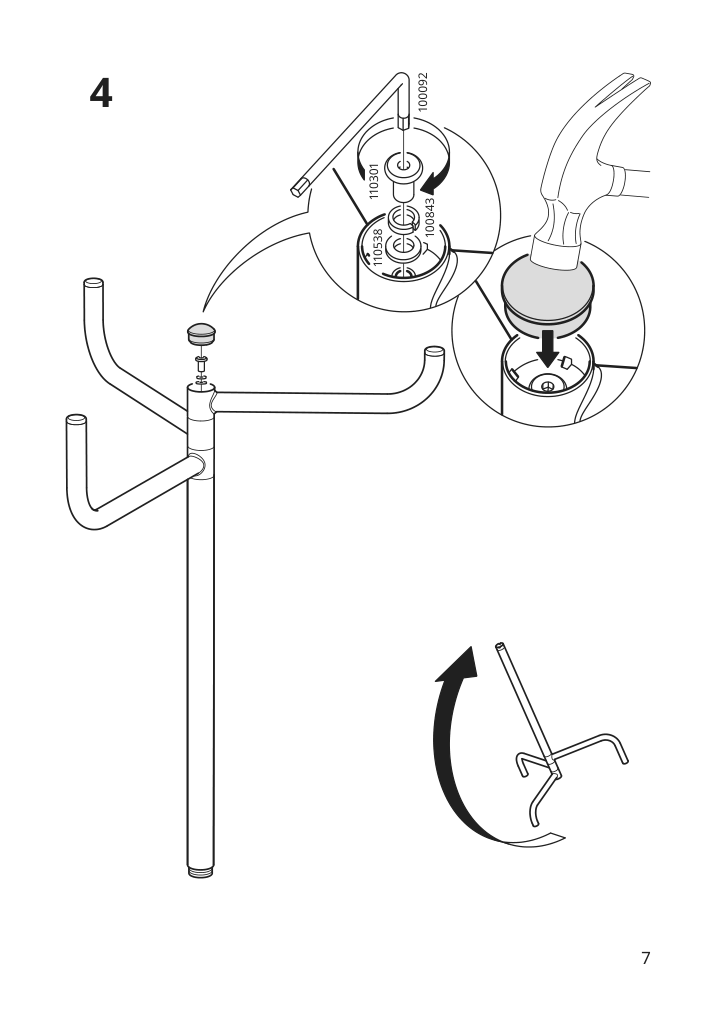 Assembly instructions for IKEA Bondskaeret hat and coat stand black | Page 7 - IKEA BONDSKÄRET hat and coat stand 705.590.23
