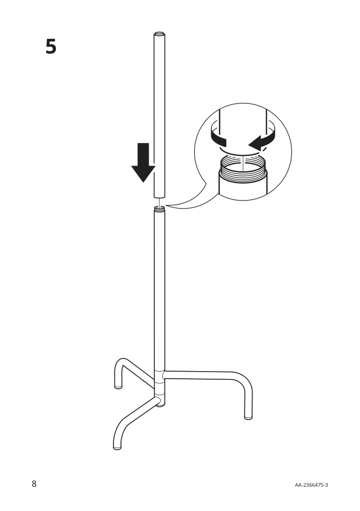 Assembly instructions for IKEA Bondskaeret hat and coat stand black | Page 8 - IKEA BONDSKÄRET hat and coat stand 705.590.23