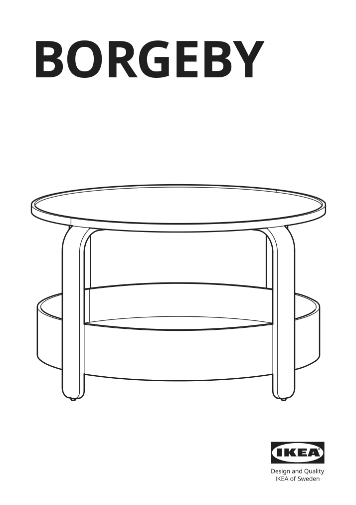 Assembly instructions for IKEA Borgeby coffee table black | Page 1 - IKEA BORGEBY coffee table 305.003.55