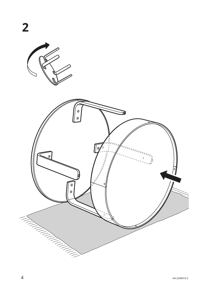 Assembly instructions for IKEA Borgeby coffee table black | Page 4 - IKEA BORGEBY coffee table 305.003.55