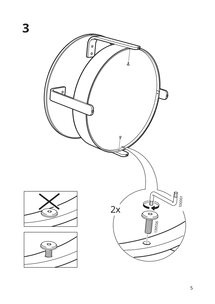 Assembly instructions for IKEA Borgeby coffee table black | Page 5 - IKEA BORGEBY coffee table 305.003.55