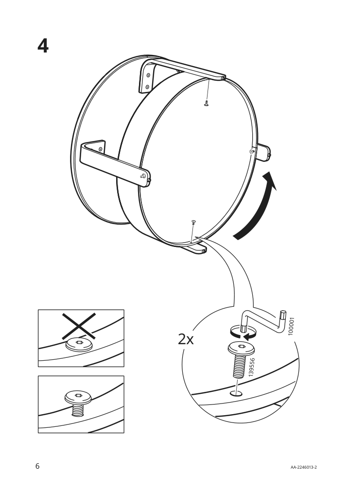 Assembly instructions for IKEA Borgeby coffee table black | Page 6 - IKEA BORGEBY coffee table 305.003.55