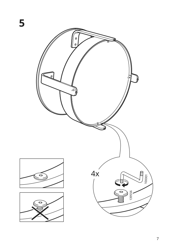 Assembly instructions for IKEA Borgeby coffee table black | Page 7 - IKEA BORGEBY coffee table 305.003.55