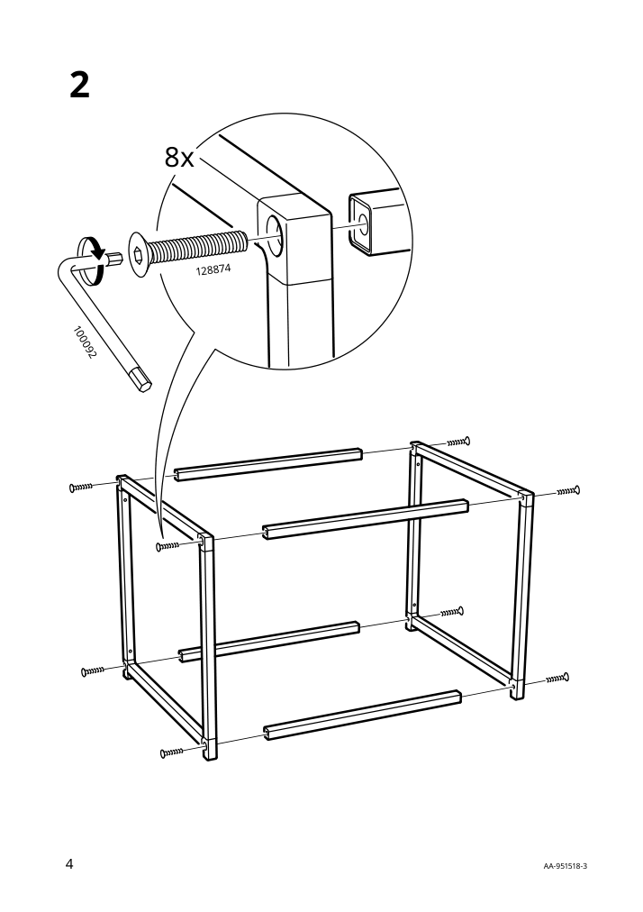 Assembly instructions for IKEA Bosnaes ottoman with storage ransta black | Page 4 - IKEA BOSNÄS ottoman with storage 402.666.82