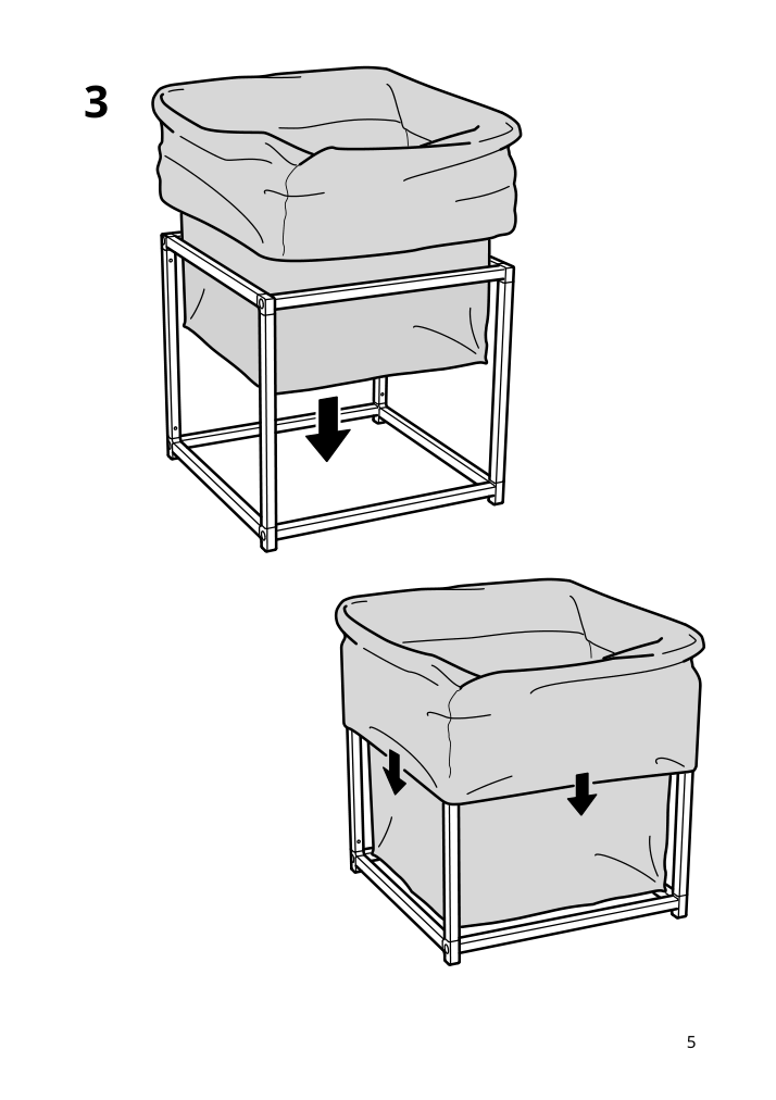 Assembly instructions for IKEA Bosnaes ottoman with storage ransta black | Page 5 - IKEA BOSNÄS ottoman with storage 402.666.82