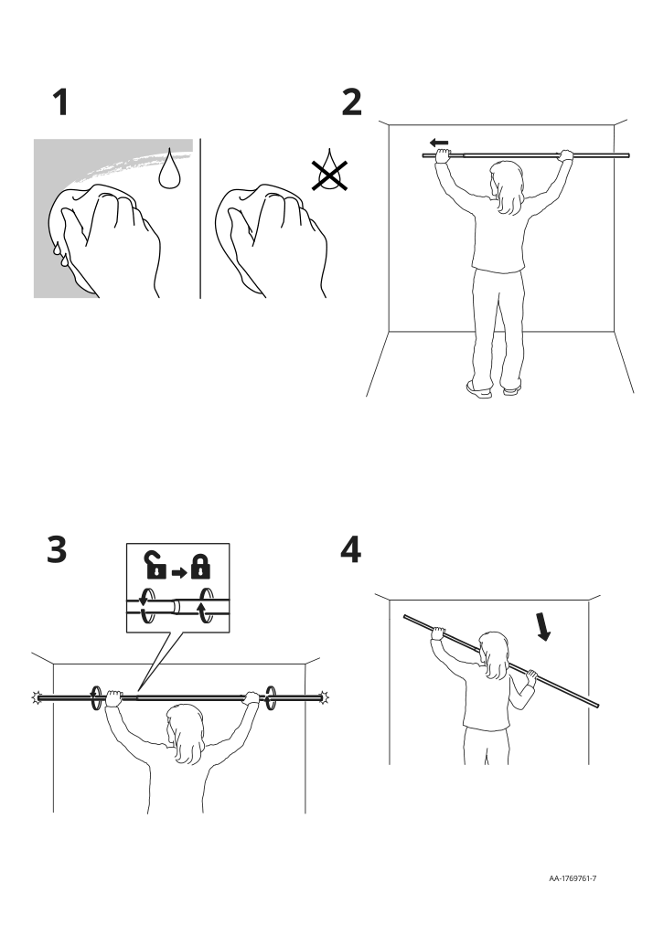 Assembly instructions for IKEA Botaren shower curtain tension rod white | Page 2 - IKEA BOTAREN shower curtain tension rod 903.149.73