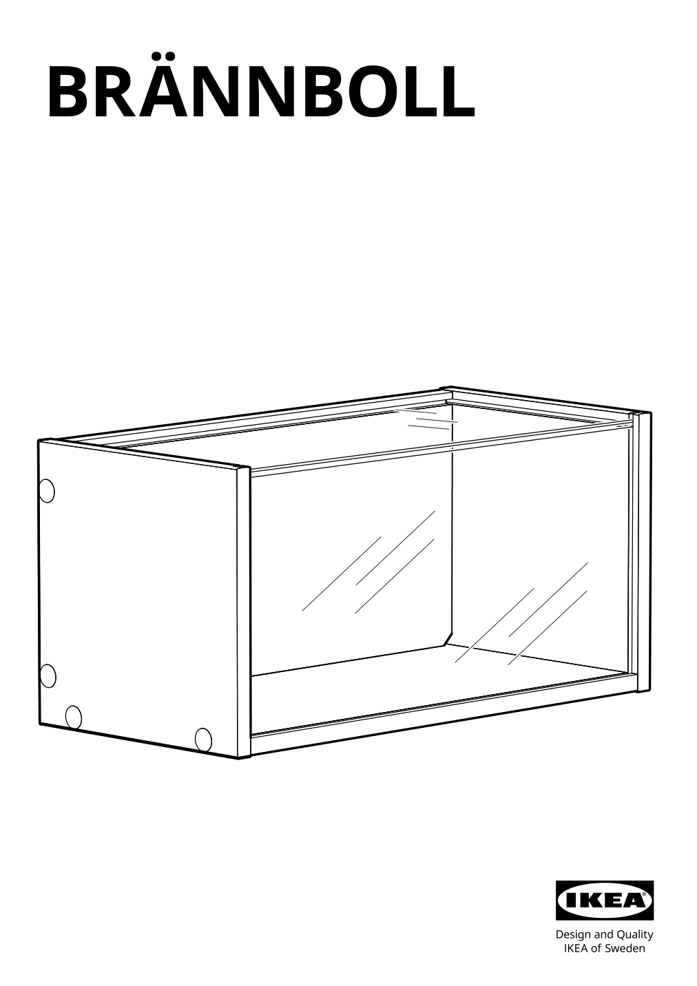 Assembly instructions for IKEA Braennboll wall mounted display cabinet white | Page 1 - IKEA BRÄNNBOLL wall-mounted display cabinet 405.865.27