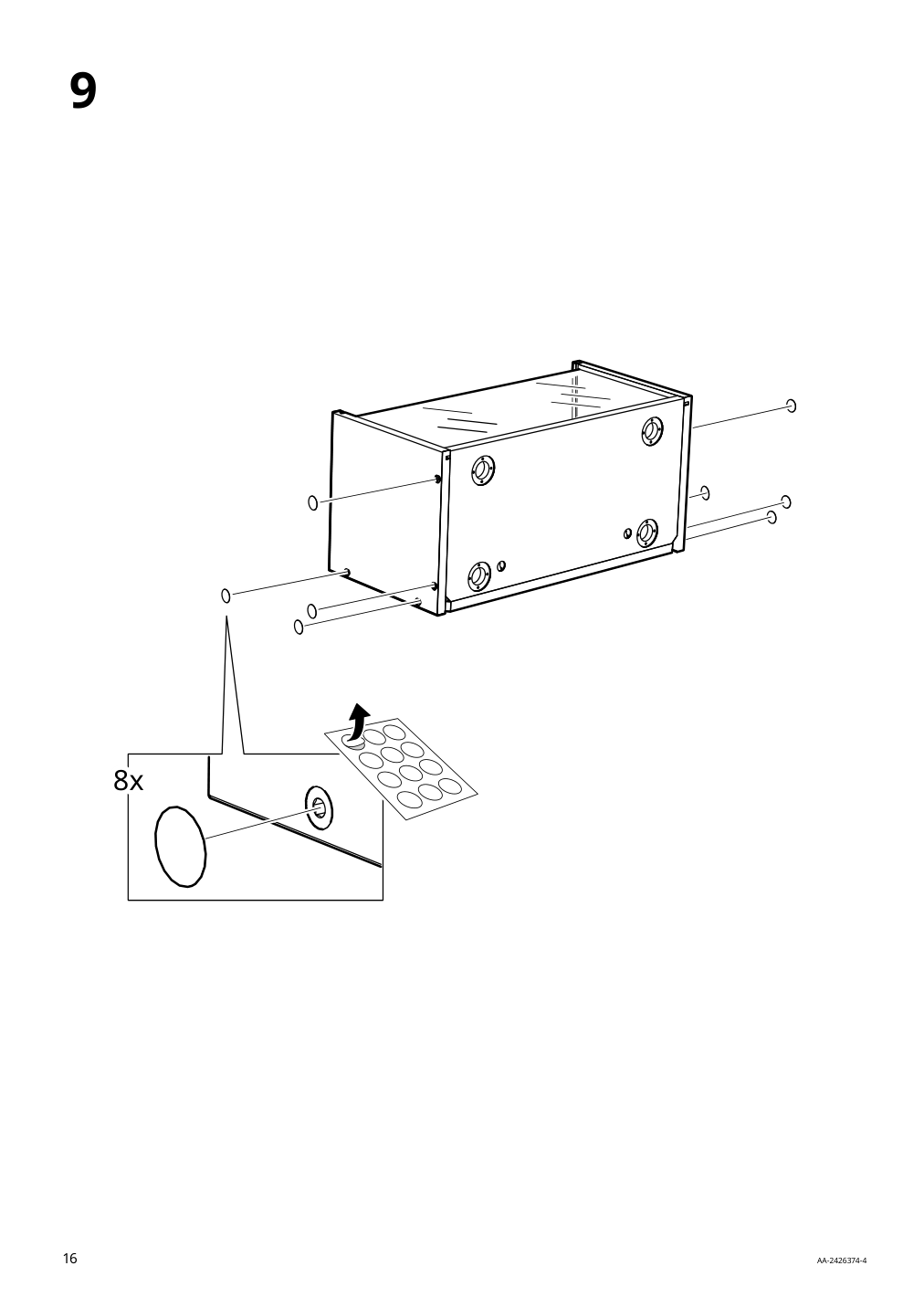 Assembly instructions for IKEA Braennboll wall mounted display cabinet white | Page 16 - IKEA BRÄNNBOLL wall-mounted display cabinet 405.865.27