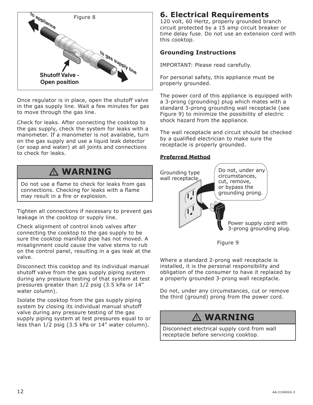 Assembly instructions for IKEA Avbraenning gas cooktop stainless steel | Page 12 - IKEA AVBRÄNNING gas cooktop 504.621.35