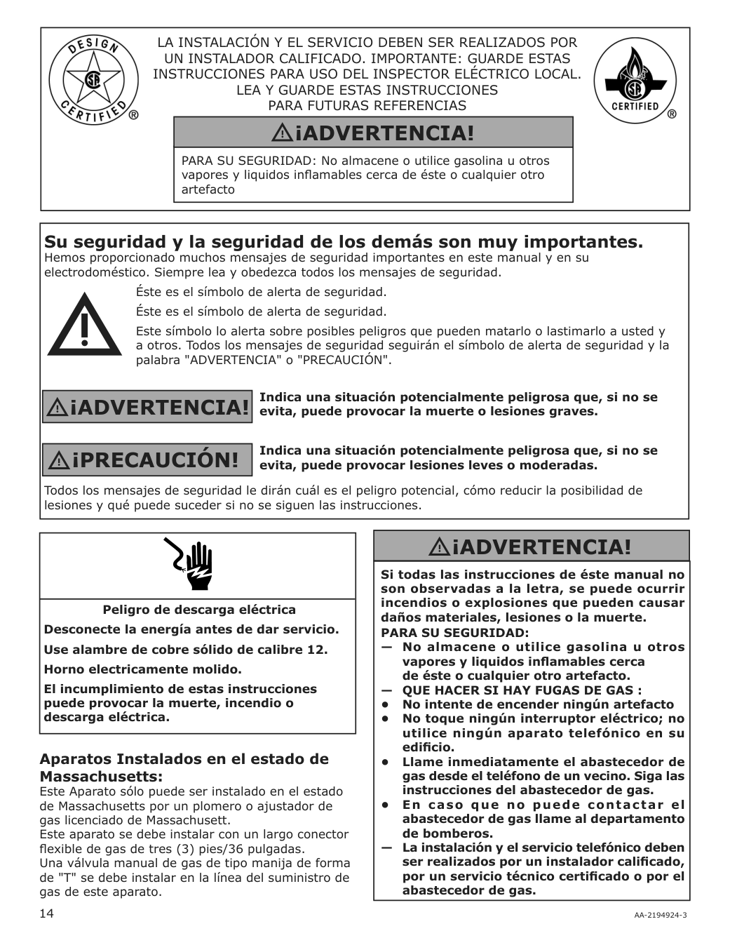 Assembly instructions for IKEA Avbraenning gas cooktop stainless steel | Page 14 - IKEA AVBRÄNNING gas cooktop 504.621.35