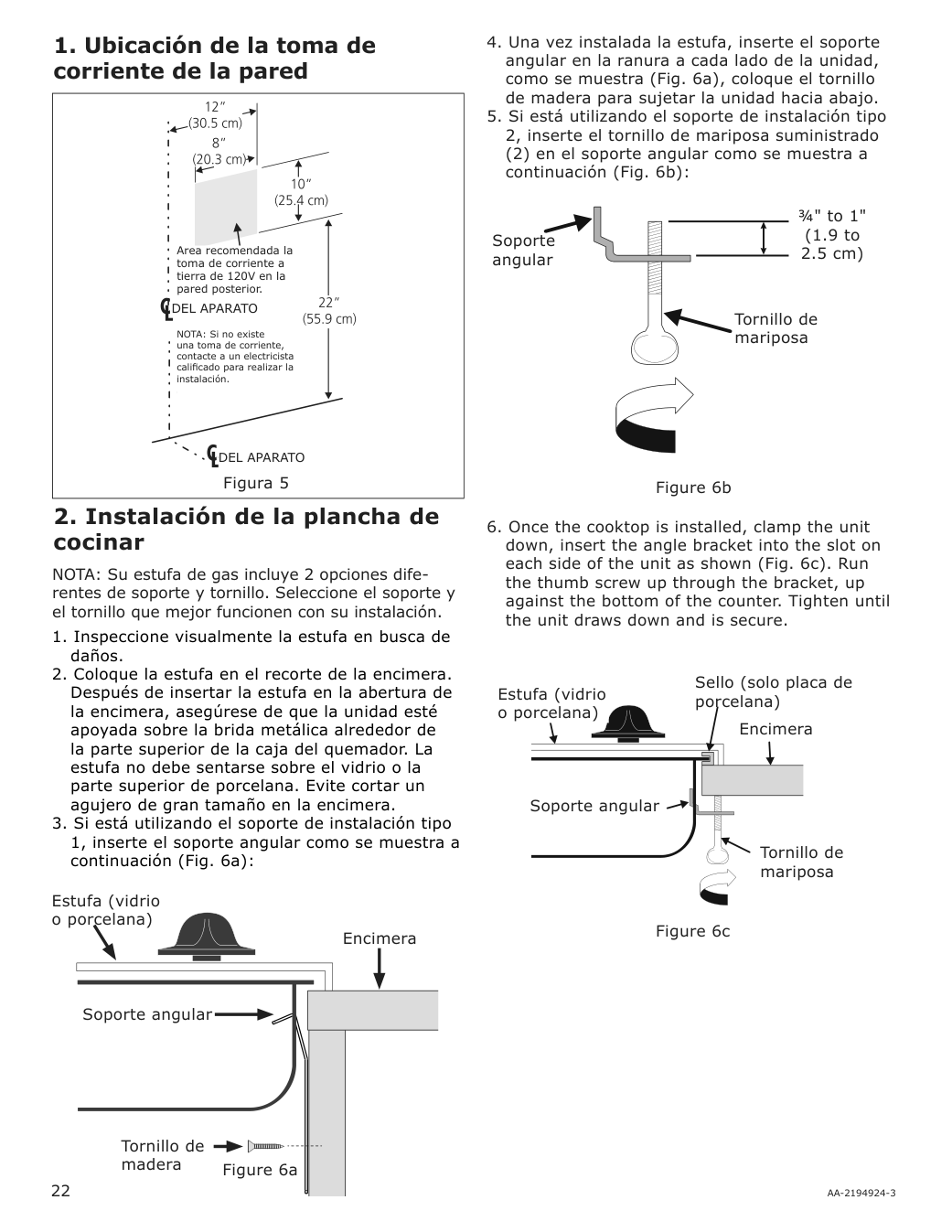 Assembly instructions for IKEA Avbraenning gas cooktop stainless steel | Page 22 - IKEA AVBRÄNNING gas cooktop 504.621.35